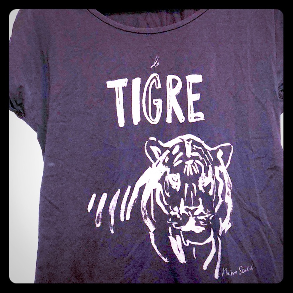 Gray Maison Scotch Tigre Tee